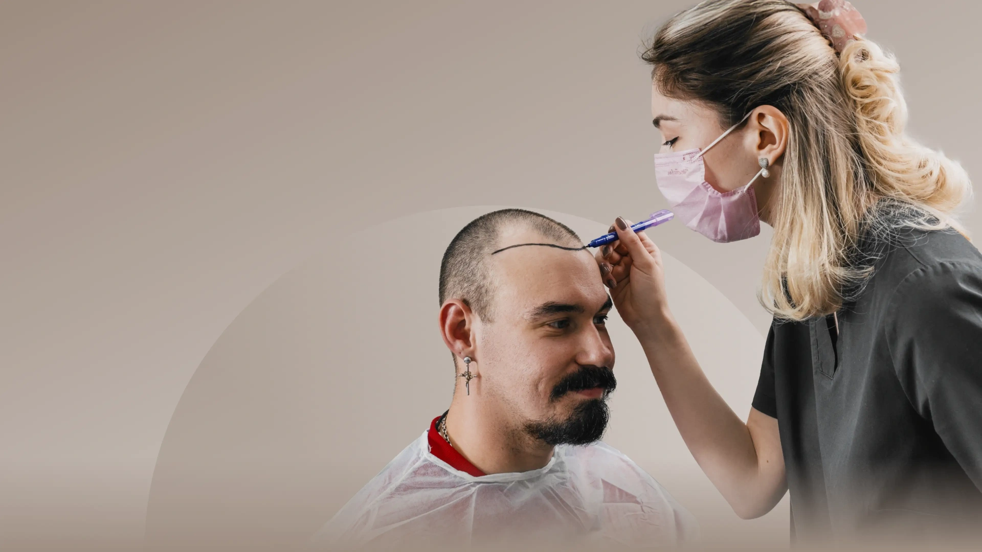 Моделирование линии роста волос