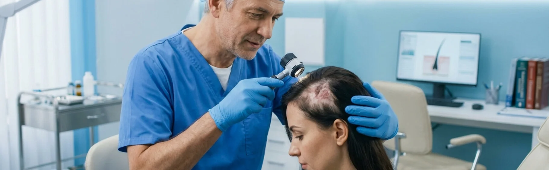 Травматическая алопеция: рубцы и восстановление фолликулами